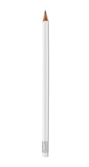 Wooden pencils with white body the writing instrument isolated on white background