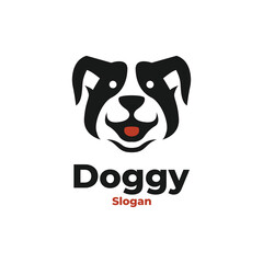 cute dog logo vector