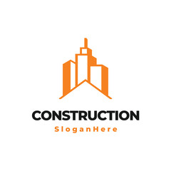 real estate propetry construction modern logo vector