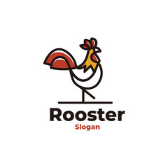 Rooster modern logo vector