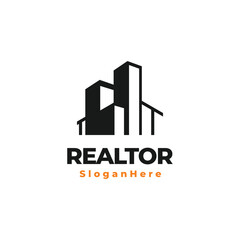 real estate propetry construction modern logo vector