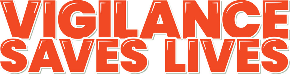 This captivating lettering vector design emphasizes the life-saving power of vigilance in heavy equipment operation, promoting caution and awareness