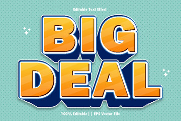 Big Deal Editable Text Effect 3D Gradient Style