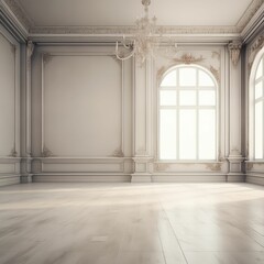 Empty room interior luxury background
