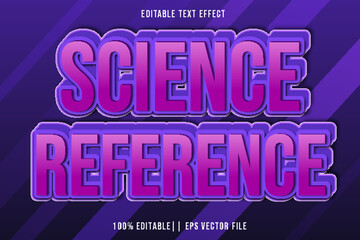 Science Reference Editable Text Effect 3D Gradient Style