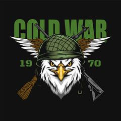 Military weapon design with eagle mascot