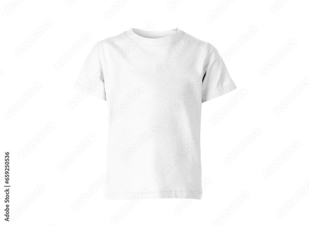 Wall mural isolated white blank t-shirt wear product outfit for design concept mock up on transparent backgroun
