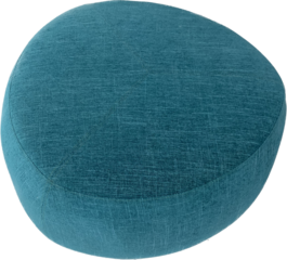 green blue seat cushion round sphere in Living room isolated on white background. This has clipping path.