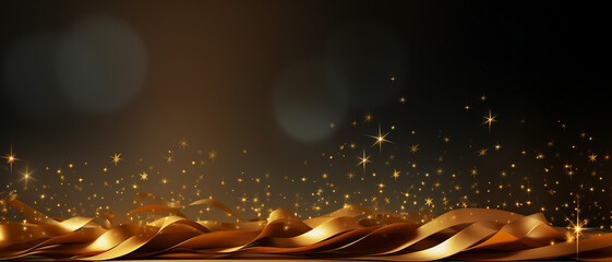Golden Celebration, Festive Winter Greeting for the New Year 2024