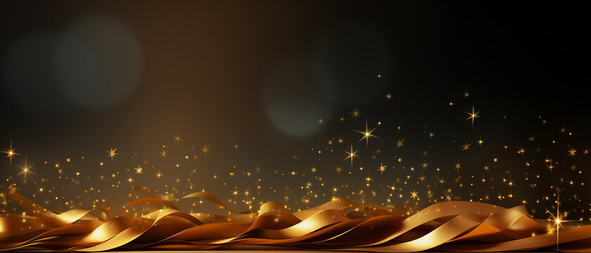 Golden Celebration, Festive Winter Greeting for the New Year 2024