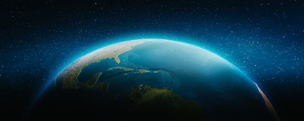 Planet Earth - Central America map