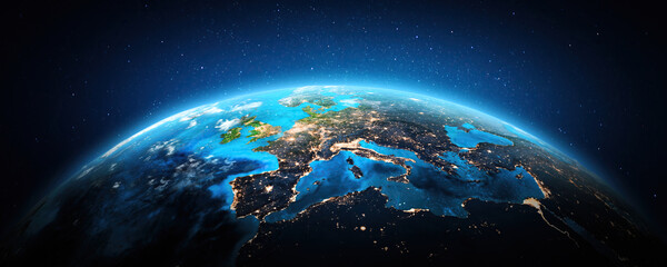 West Europe, Atlantic at night © 1xpert