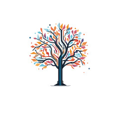 Tree Business Logo Fall Foliage Vector