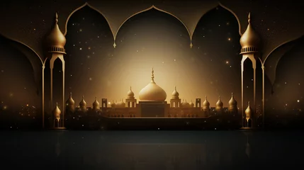 Foto op Plexiglas Amazing Islamic Design Greeting Card Background Mosque Backgroun © BornHappy