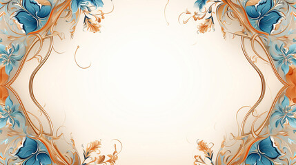 Islamic Floral Frame for Your Design Mosque Background - obrazy, fototapety, plakaty