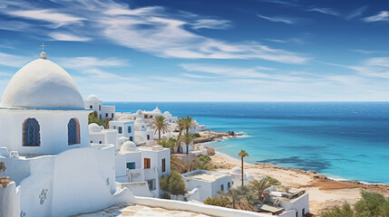 Tunisia Djerba island Guellala village - obrazy, fototapety, plakaty