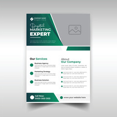 Corporate business flyer brochure template for annual report with creative idea