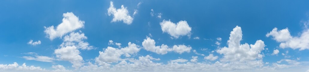 White Clouds In Blue Sky - obrazy, fototapety, plakaty