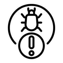 bug line icon