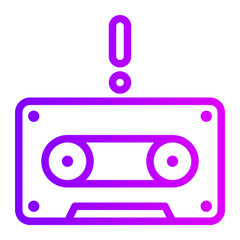 Obraz premium cassette gradient icon