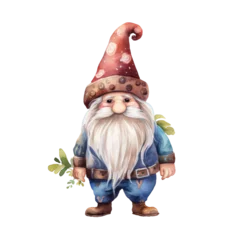 Deken met patroon Boho dieren watercolor boho cute gnome clipart