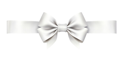 Naklejka premium a white ribbon bow on a white background