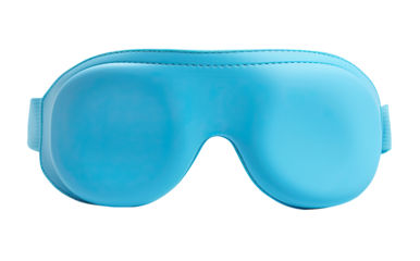 Blue sleep mask isolated on transparent background