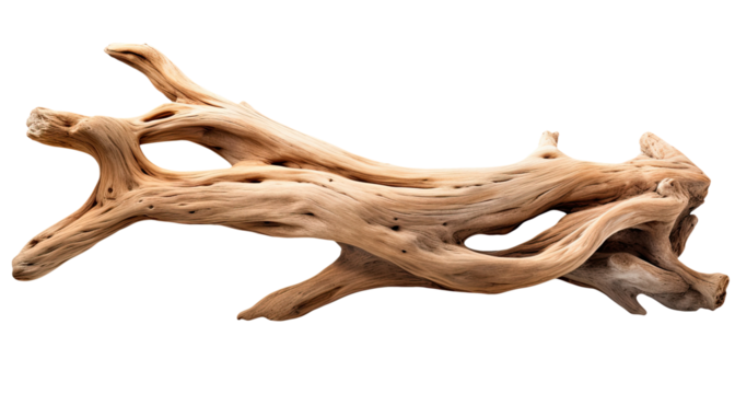 Driftwood isolated on transparent background
