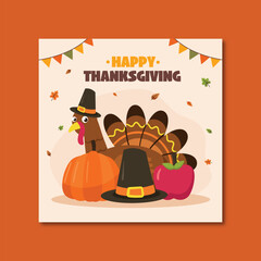 Thanksgiving day banner background vector