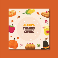 Thanksgiving day banner background vector