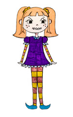 Whimsical Halloween Sweetness. Our adorable little witch is all dressed up for a night of fun, surrounded by vibrant autumn colors and magical vibes.