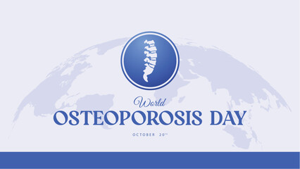 World osteoporosis day. Spine vector illustration. Celebrated every year on October 20. Suitable for banners, web, social media, greeting cards etc