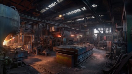 Exploring the Urban Landscape: Architecture, Structure, and Transportation in an Industrial City, generative AI