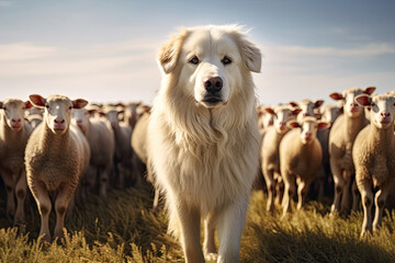 Portrait of a dog herding sheep - obrazy, fototapety, plakaty