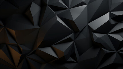 Abstract Geometric Background in Black with Polygonal Structure