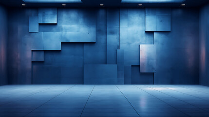 Blue Wall with Light Highlights