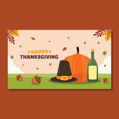 Thanksgiving day banner background vector