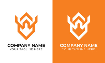 Creative modern minimal abstract business logo design template