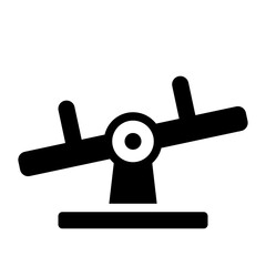 Seesaw playground kindergarten solid glyph icon