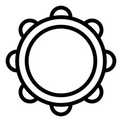 Tambourine Music Instrument outline icon