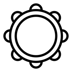 Tambourine Music Instrument outline icon
