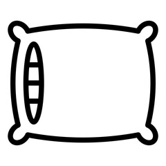 Pillow sleep time outline icon