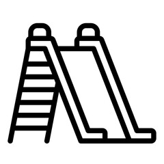 Slide playground kindergarten outline icon
