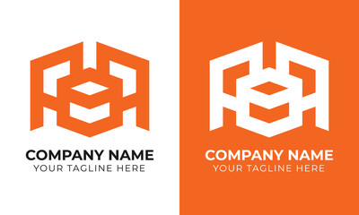 Creative modern minimal abstract business logo design template