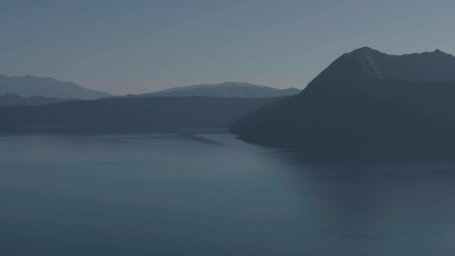 Hokkaido,Japan - September 8, 2023: Lake mashu or Mashuko at surise, Hokkaido, Japan
