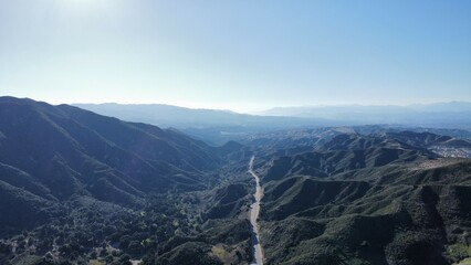 mountains in the morning
