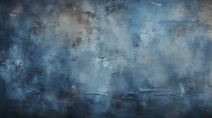 Dark Blue Plaster Wall with Grunge Texture