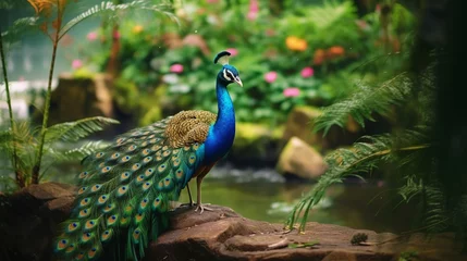 Schilderijen op glas bird of paradise in the forest. Cendrawasih © achmad