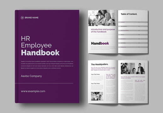 Business Employee Handbook Brochure Design