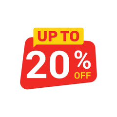 20 Percent off, illustration template design.